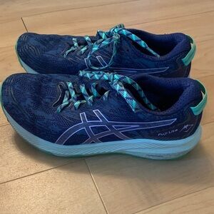 ASICS Women's Navy and Teal Athletic Shoes